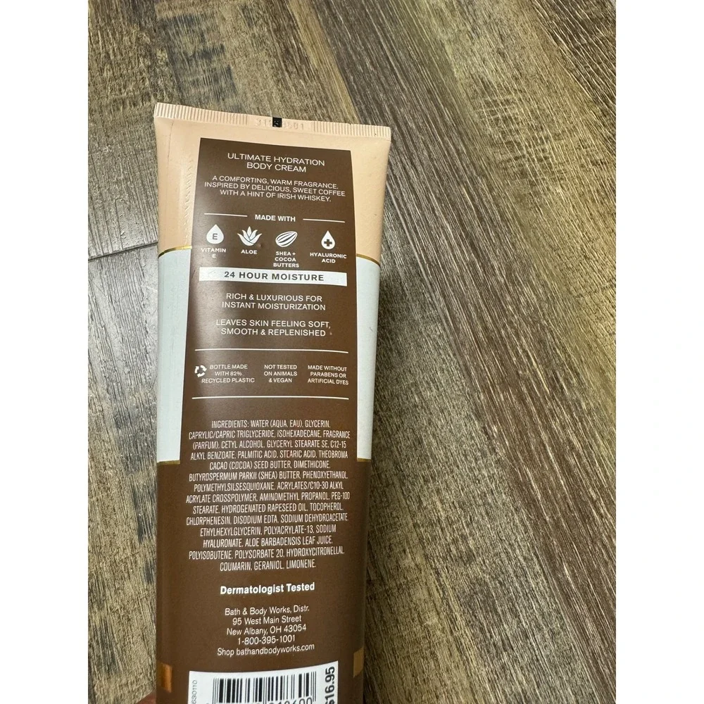 Bath & Body Works Coffee & Whiskey Ultimate Hydration Body Cream 8oz 226g